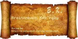 Breitenbach Károly névjegykártya
